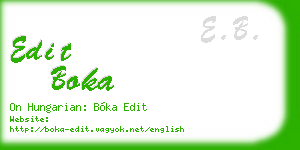 edit boka business card
